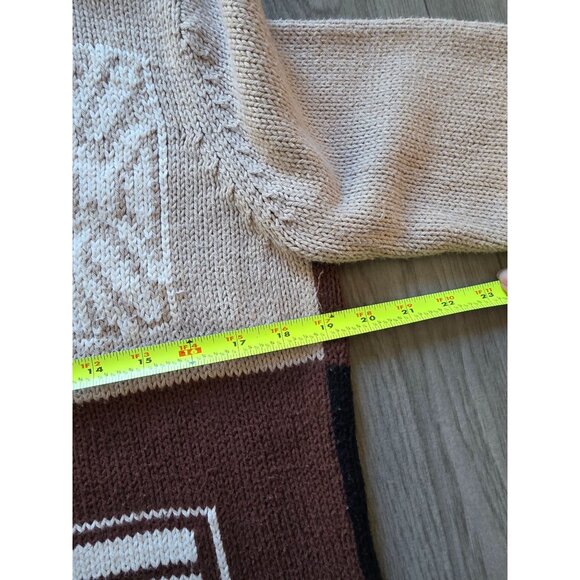 Hampton Isles By Jacs Patchwork Cardigan M 100% Cotton - Picture 8 of 8